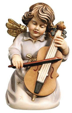 Bell Angel - Kneeling with Double Bass - Original Glockenengel by PEMA