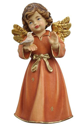 Bell Angel - Standing with Bird - Original Glockenengel by PEMA