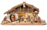 17 Piece Kostner Nativity Set - Alpine Stable with Lighting