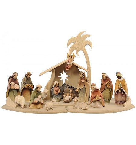 Salcher Morgenstern Nativity - Crib with Stable and Star
