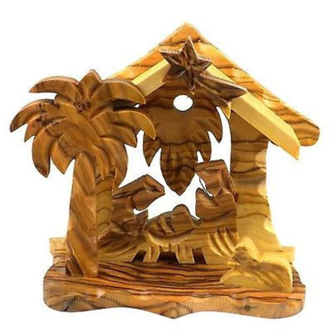 Small Bethlehem Olive Wood Nativity - Bethlehem