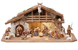 20 Piece Kostner Nativity Set - Alpine Stable with Lighting