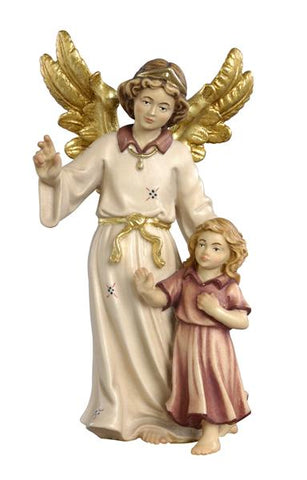 Guardian Angel with Girl Woodcarving