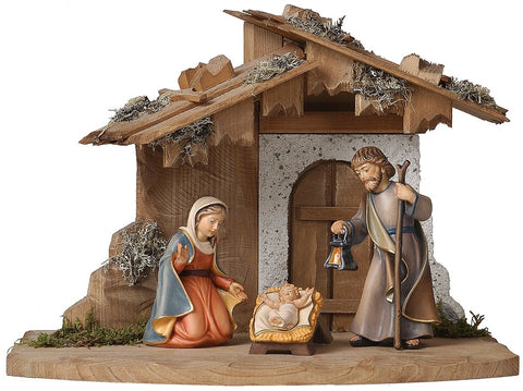 Mini Stable with Holy Family - #2780A - Salcher Werner Woodcarvings