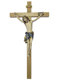 PEMA Siena Hand Painted Crucifix with Gold Accents