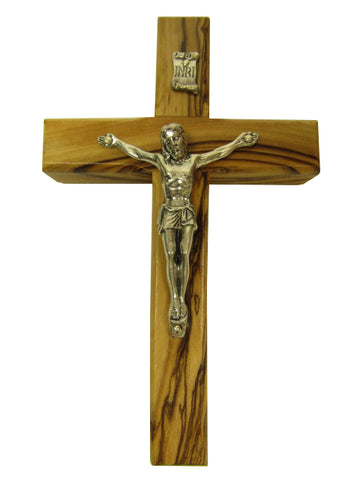 4.75" - 10" Olive Wood Crucifixes - Made in Jerusalem and Bethlehem