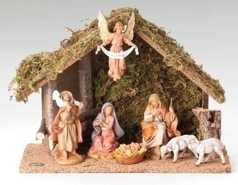 7 Piece Fontanini Nativity Set and Stable, Centennial Collection