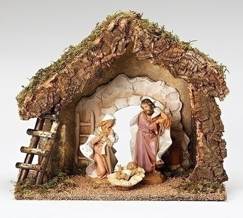 7.5" Nativity Set, 3 Pieces and Stable - by Fontanini