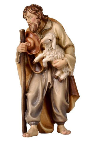Rainell Shepherd with Stick and Lamb in Arms