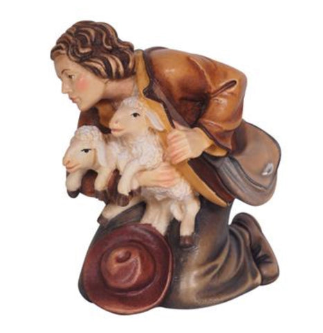 Kostner Shepherd Kneeling with Two Lambs