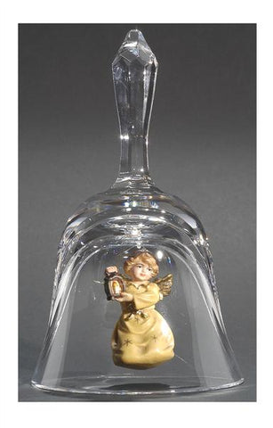 Crystal Bell Angel with Lantern by PEMA