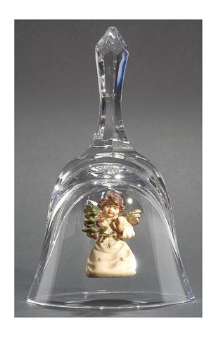 Crystal Bell Angel with Tree by PEMA