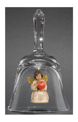 Crystal Bell Angel with Heart by PEMA