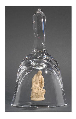 Crystal Bell with Holy Night Crib by PEMA