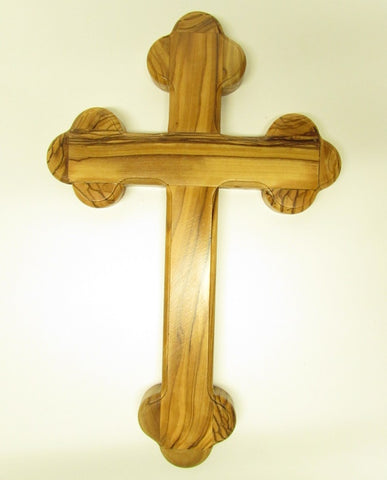 5.5" - 8" Fourteen Station Olive Wood Cross -Made in Jerusalem