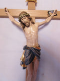 PEMA Siena Hand Painted Crucifix with Gold Accents