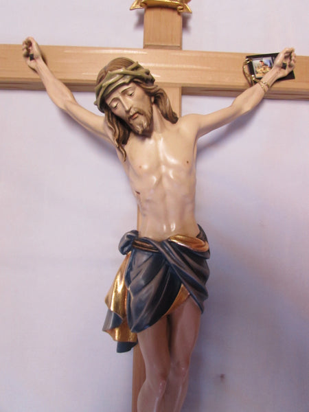 PEMA Siena Hand Painted Crucifix with Gold Accents – Authentic