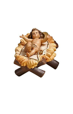 Infant Jesus with Manger Woodcarving - Kostner