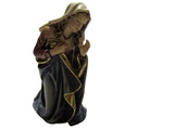Kostner Holy Family with Infant Jesus Loose in  Manger - Four Piece Woodcarving Set