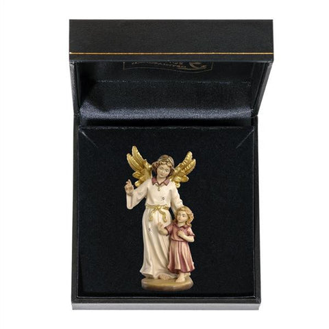 Guardian Angel with Girl - Woodcarving in Case