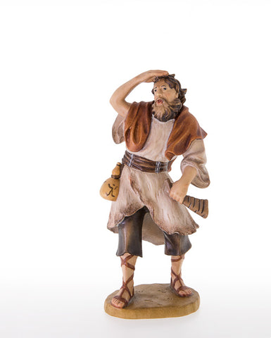 Reindl Shepherd with hand on forehead & horn