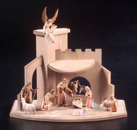 12 Piece Venetian Nativity Set + Stable