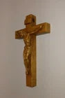 Pectoral Crucifix Woodcarving - Wooden Cross for Necklace - Carved of Wood