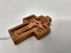 2" Wooden Pectoral Crucifix / Cross - Pastor Cross Woodcarving -Made of Wood