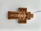2" Wooden Pectoral Crucifix / Cross - Pastor Cross Woodcarving -Made of Wood