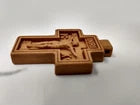 2" Wooden Pectoral Crucifix / Cross - Pastor Cross Woodcarving -Made of Wood