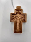 2" Wooden Pectoral Crucifix / Cross - Pastor Cross Woodcarving -Made of Wood