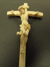 PEMA Leonardo Style- Small Natural Wood Carved Crucifix