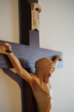 Slovakian Handcrafted Crucifix – Linden Wood Corpus on Oak Cross
