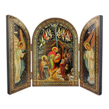 Nativity Triptych with Archangels over Bethlehem