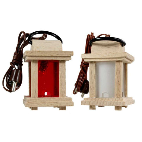 Red or White Wooden Lantern for Nativity
