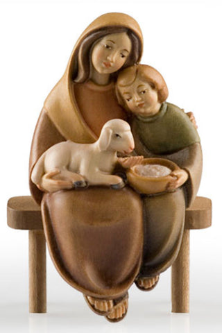 LEPI Mother with Child and Lamb with Bench - Gloria Nativity