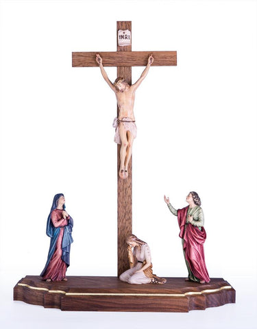 Crucifixion Scene - Passion Woodcarving