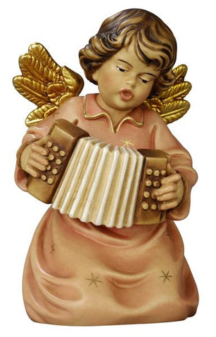 Bell Angel - Kneeling with Piano Accordion - Original Glockenengel by PEMA