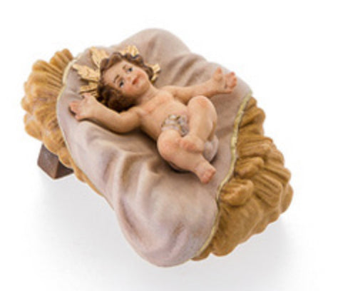 Nazarene Infant Jesus with Cradle - 2 Pieces