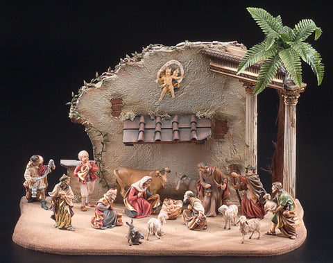 Nazarene Nativity Set of 16 Pieces & Temple