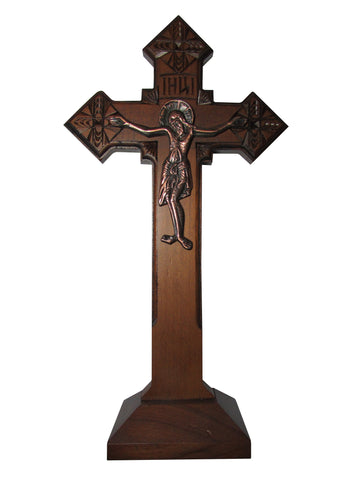 Ukrainian Table Crucifix - Self Standing - 13"