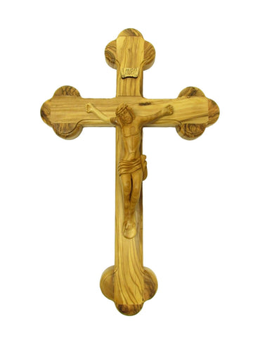 14"-21" Fourteen Station Crucifix - Wood Carved Corpus - Made in Jerusalem