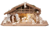 17 Piece Kostner Nativity Set - Alpine Stable with Lighting