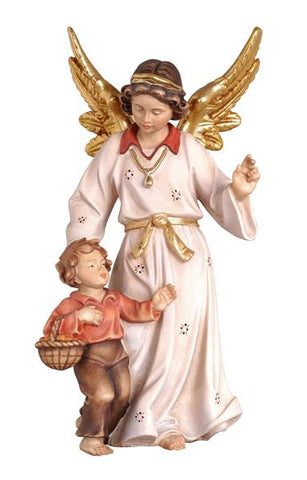 Guardian Angel with Boy Woodcarving