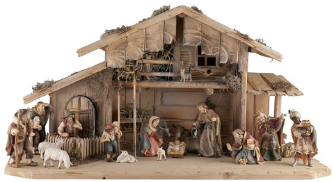 Salcher Stable Toblach with Original Bethlehem Figures