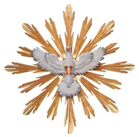 Holy Spirit with Aura Woodcarving