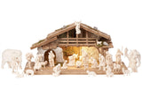 30 Piece Kostner Nativity Set - Alpine stable with lighting