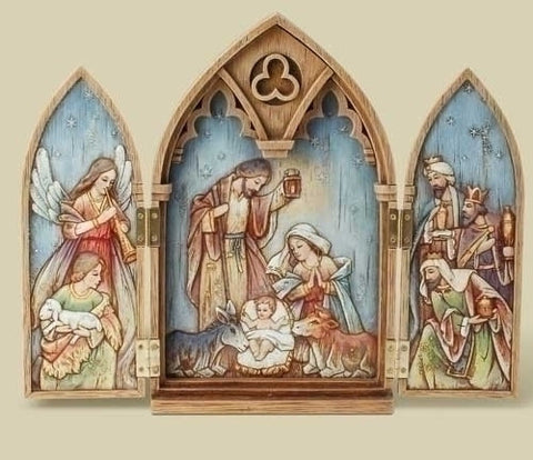 Holy Family Triptych, Angels, Wisemen - by Joseph's Studio