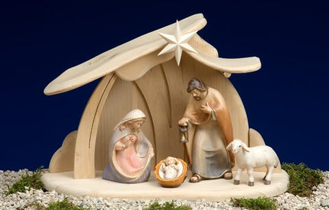 PEMA Nativity Set 6 pieces - Stable - Watercolor