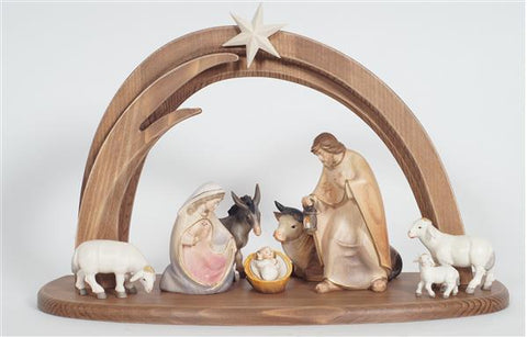 PEMA Nativity Set 10 pieces - Stable Leonardo - Watercolor